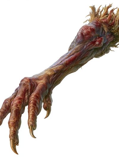 Monster Clawed Arm Illustration Poster. poster