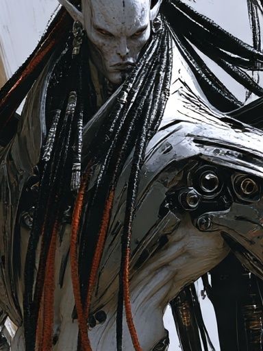 Alien Warrior Portrait Print. poster detail