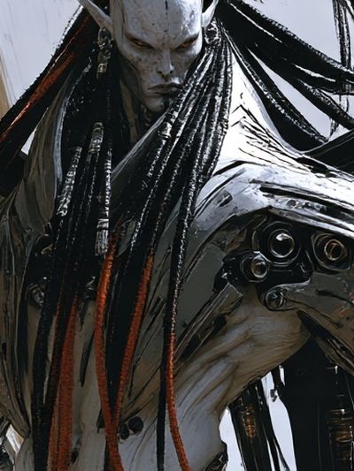 Alien Warrior Portrait Print.
