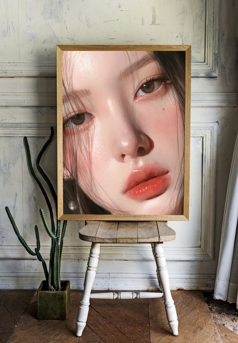 Soft Glam Portrait Print. room preview