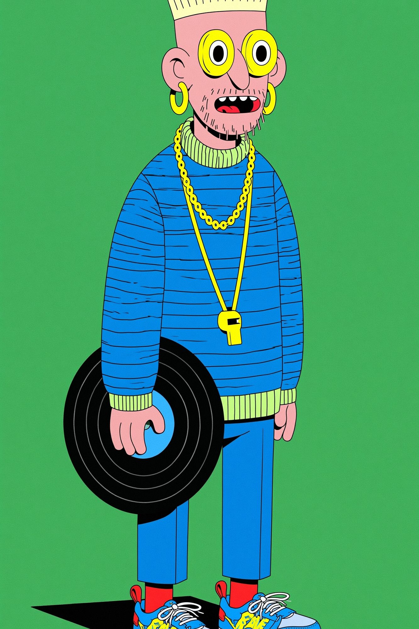 Punk Vinyl Character Illustration Poster. poster detail
