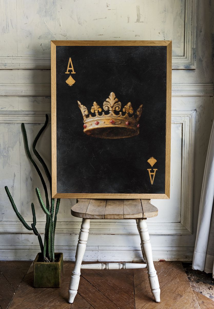 Royal Crown Ace of Spades Poster. — room view 1
