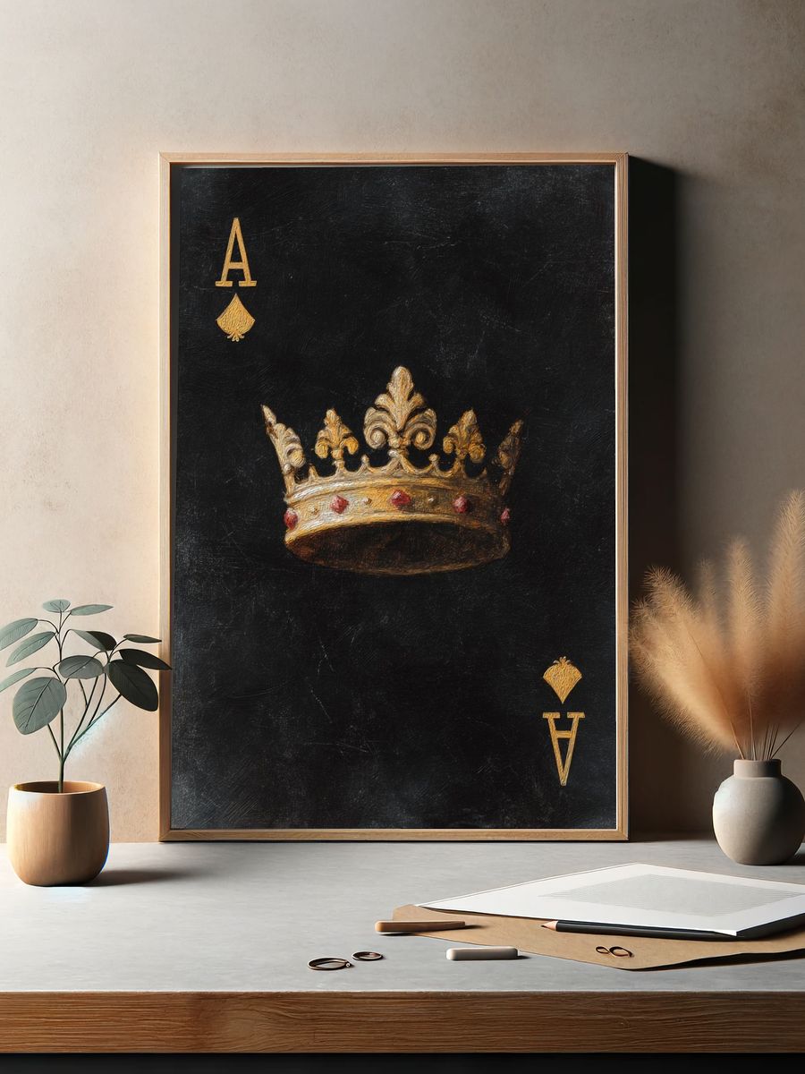 Royal Crown Ace of Spades Poster. — room view 2