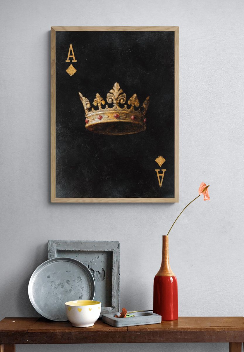 Royal Crown Ace of Spades Poster. — room view 3
