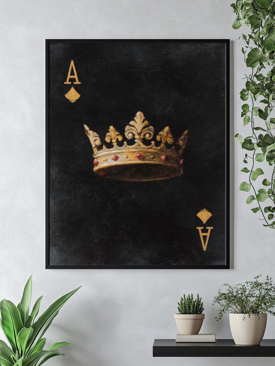 Royal Crown Ace of Spades Poster. — room view 4