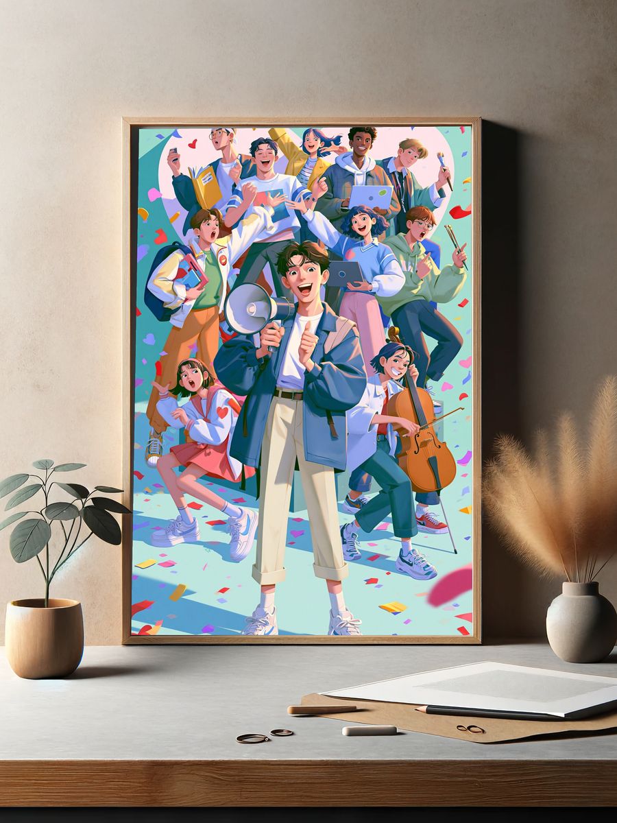 Student Celebration Digital Art Poster. — room view 2