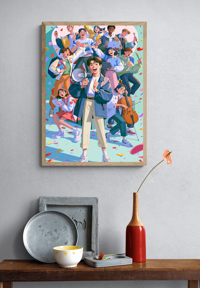 Student Celebration Digital Art Poster. — room view 3
