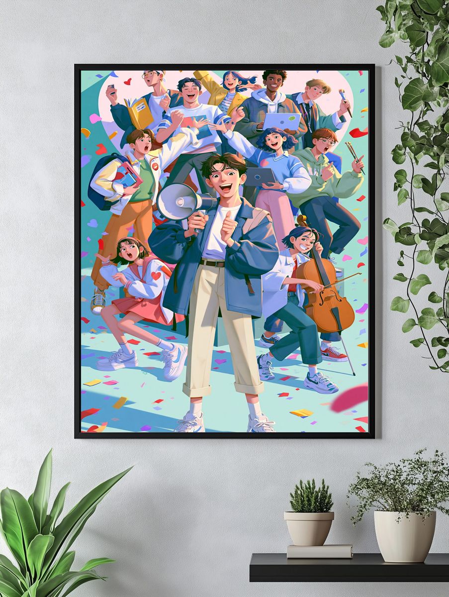 Student Celebration Digital Art Poster. — room view 4