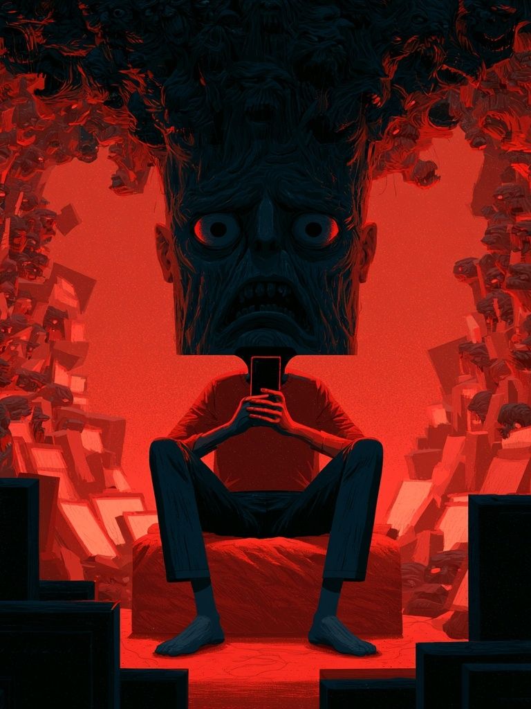 Surreal Red Nightmare Poster. poster detail