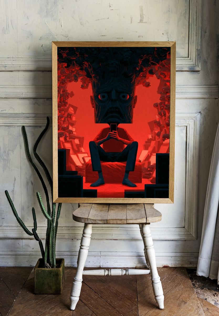 Surreal Red Nightmare Poster. — room view 1