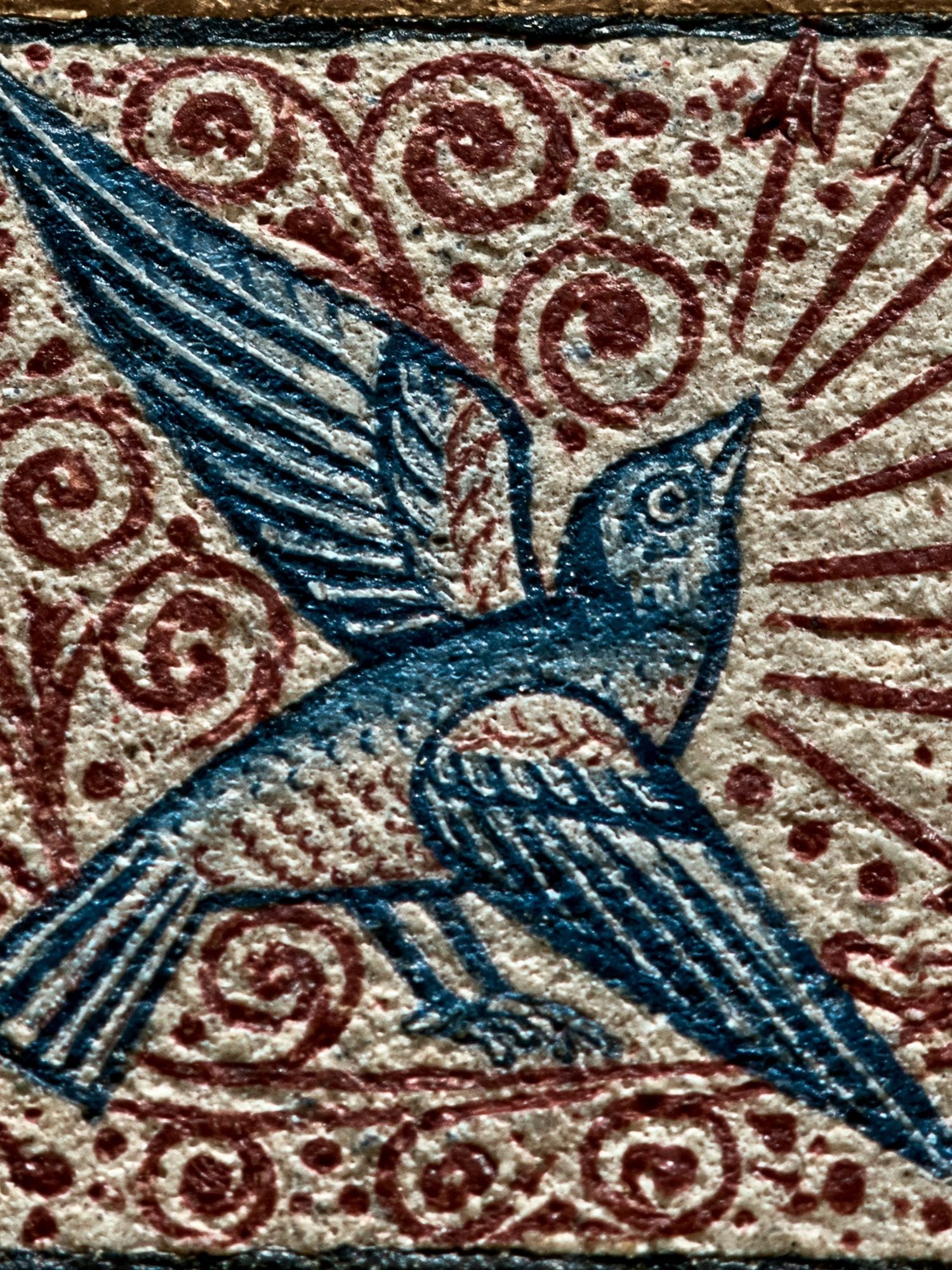 Blue Bird Folk Art Print. poster detail