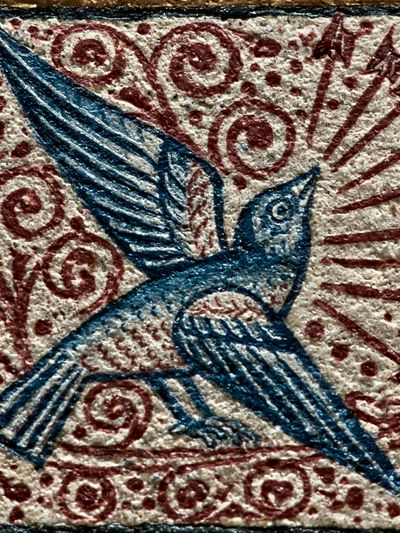 Blue Bird Folk Art Print.