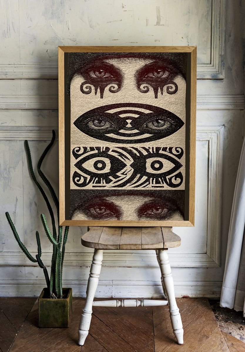 Mystic Eyes Illustration Poster. — room view 1