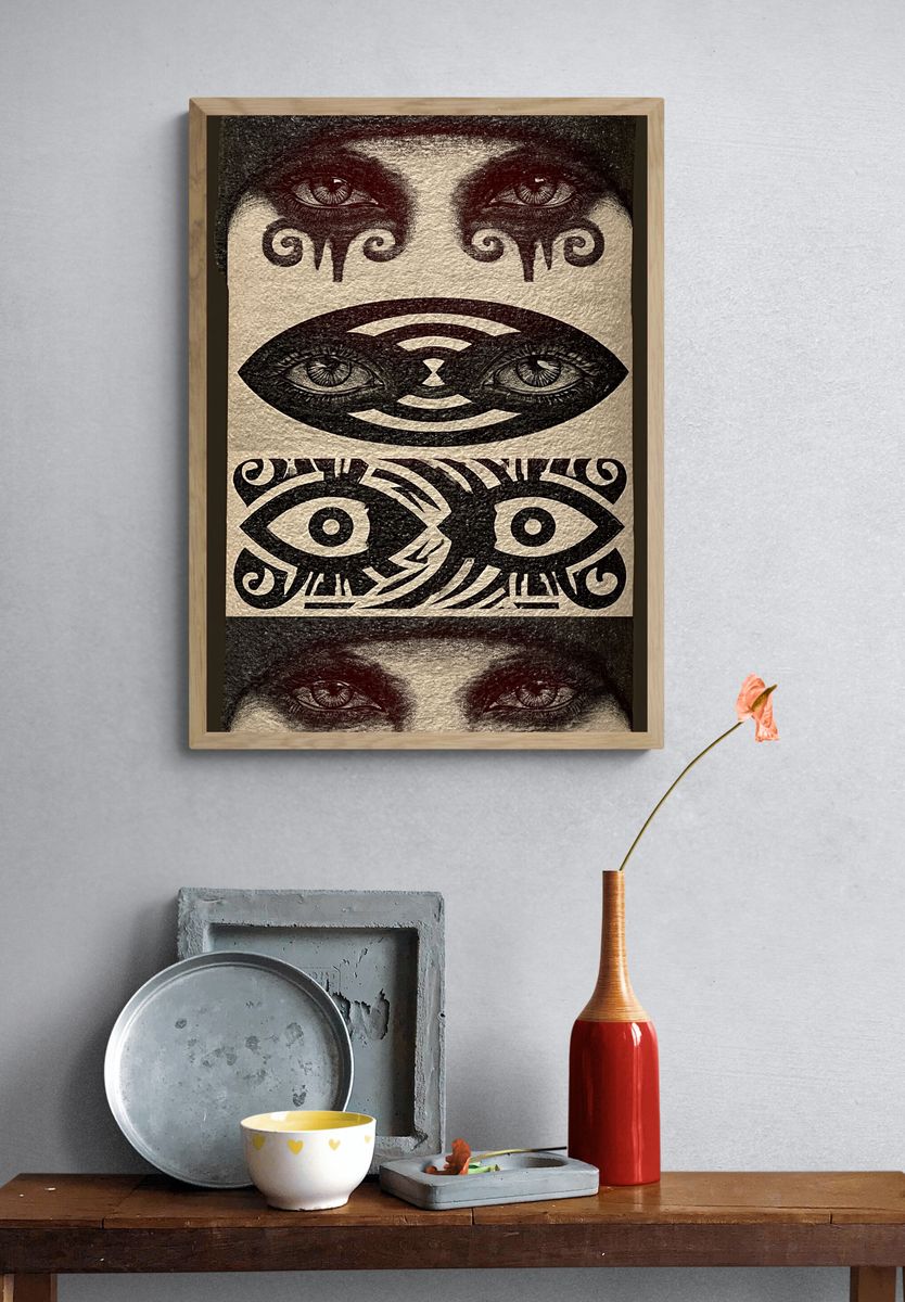 Mystic Eyes Illustration Poster. — room view 3