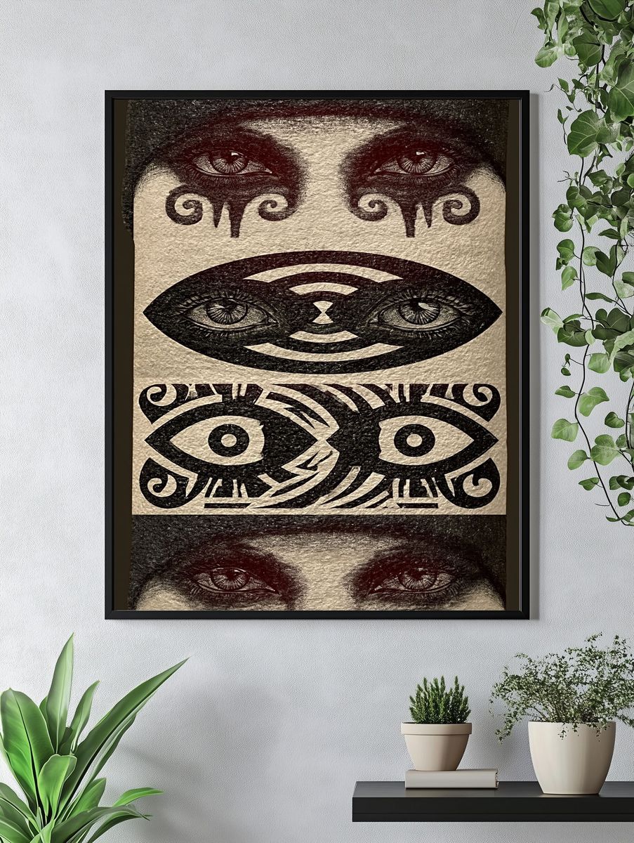 Mystic Eyes Illustration Poster. — room view 4