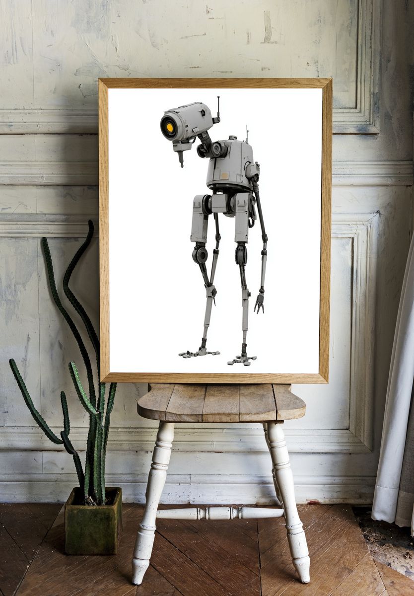 Sci-Fi Robot Character Print. room preview