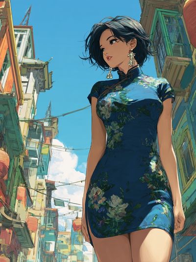 Urban Street Portrait Illustration Poster. poster print