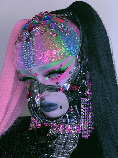 Cyber Glam Portrait Print.