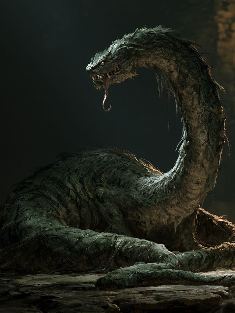 Serpent Dragon Fantasy Poster. poster detail