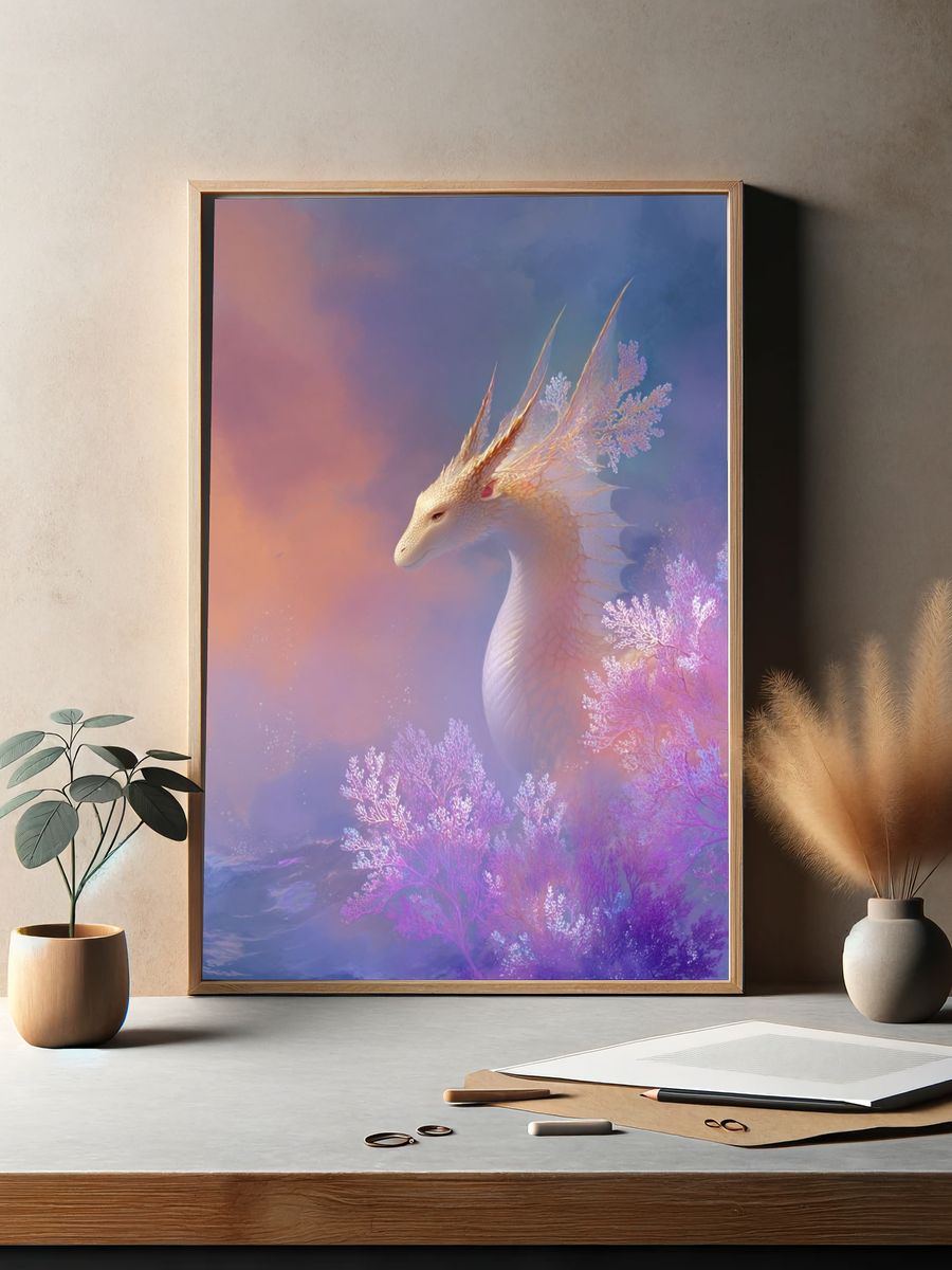 Celestial Dragon Fantasy Print. — room view 2