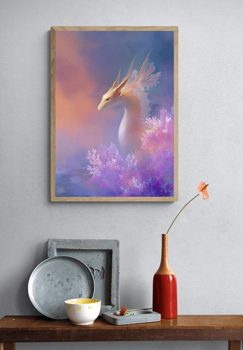 Celestial Dragon Fantasy Print. — room view 3