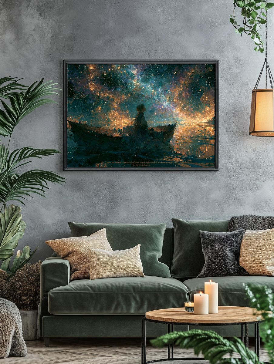 Dreamy Starry Boat Ride Print. — room view 4