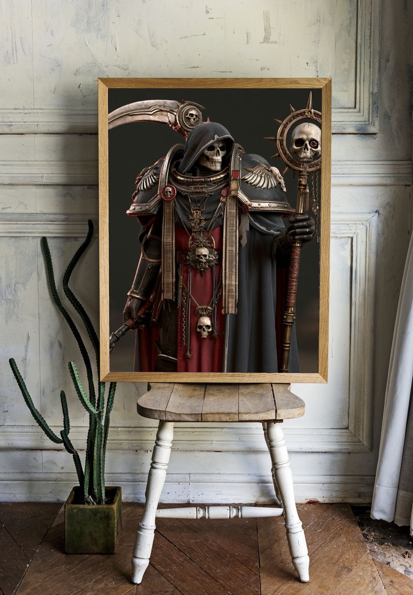 Skull Reaper Fantasy Poster. room preview