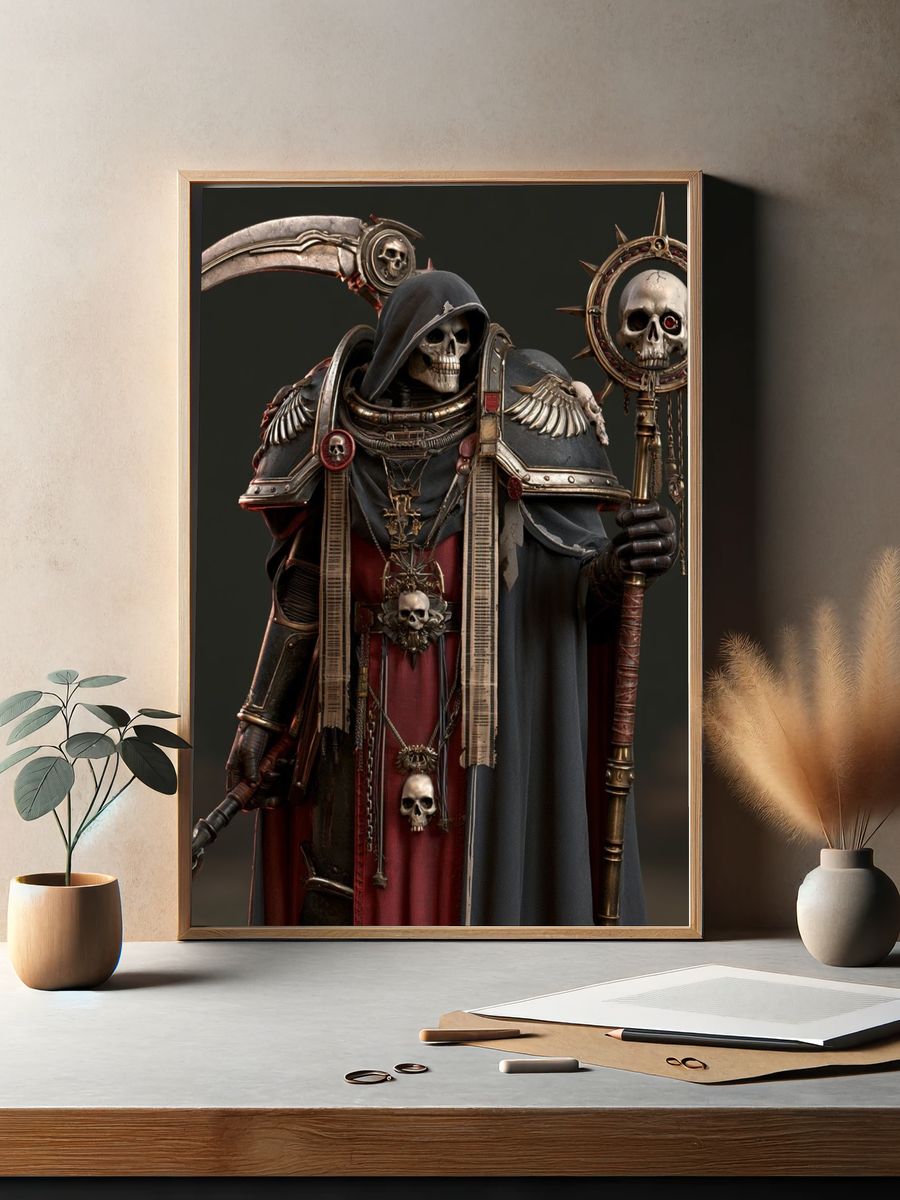 Skull Reaper Fantasy Poster. — room view 2