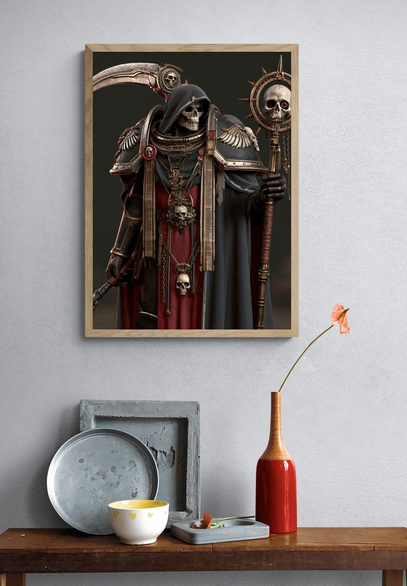 Skull Reaper Fantasy Poster. — room view 3
