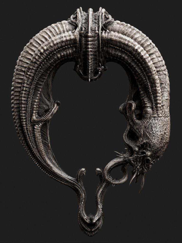 Alien Skull Ring Illustration Poster. poster — illustration art