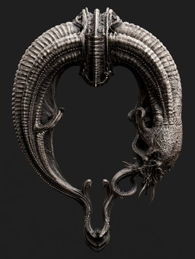 Alien Skull Ring Illustration Poster.