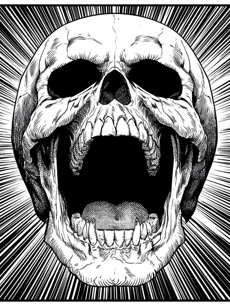 Screaming Skull Ink Poster. poster detail