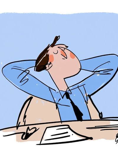 Relaxed Figure Illustration Poster. poster