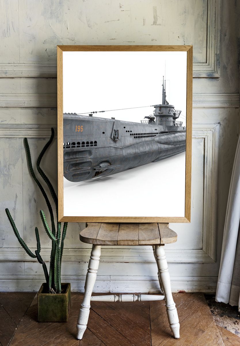 Submarine Illustration Poster. room preview