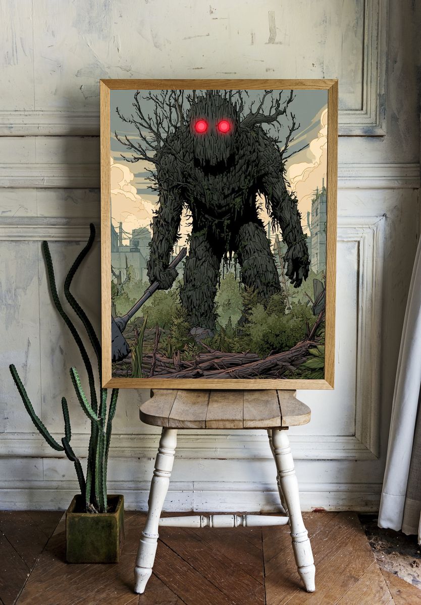 Forest Giant Digital Art Poster. room preview