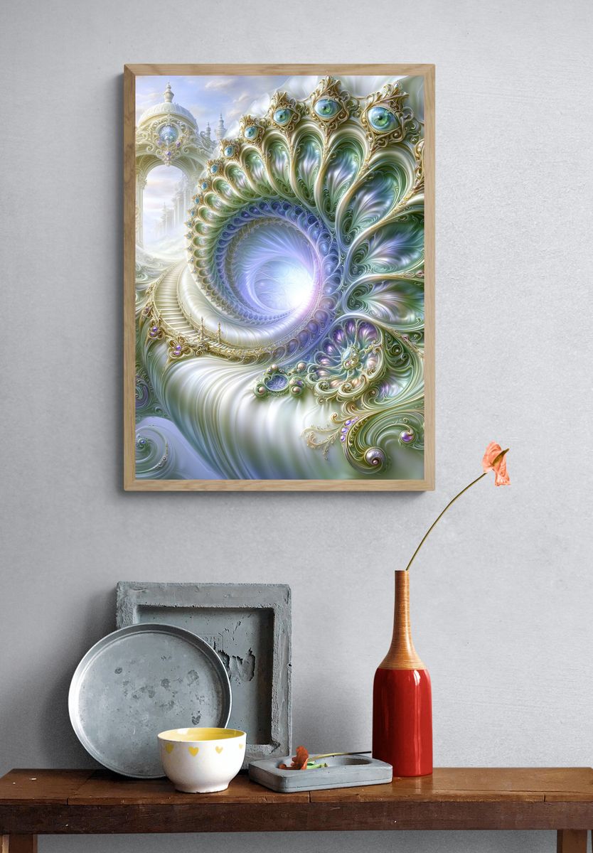 Celestial Eye Portal Abstract Print. — room view 3