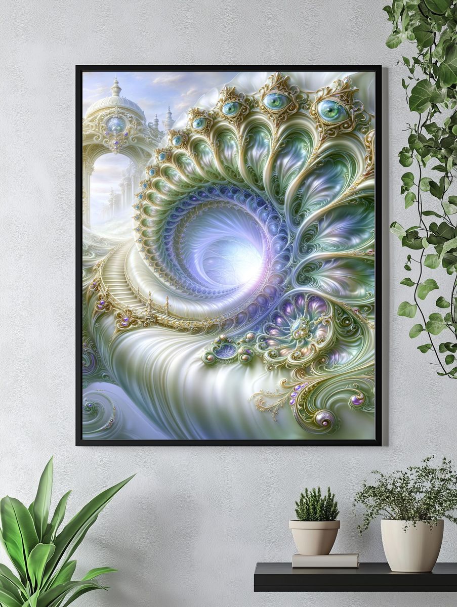 Celestial Eye Portal Abstract Print. — room view 4
