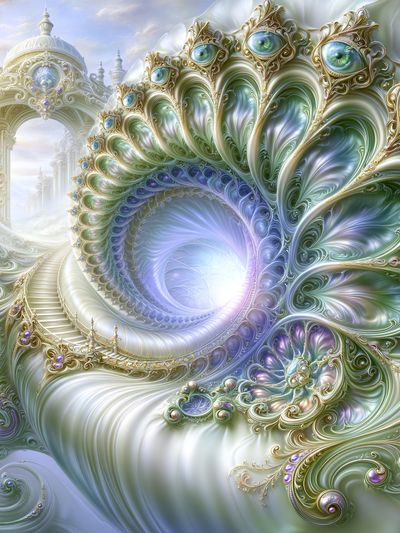 Celestial Eye Portal Abstract Print. poster