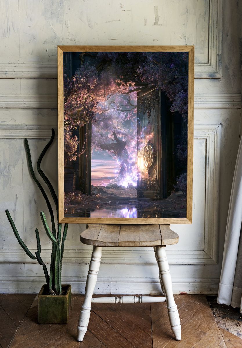 Enchanted Blossom Portal Print. room preview
