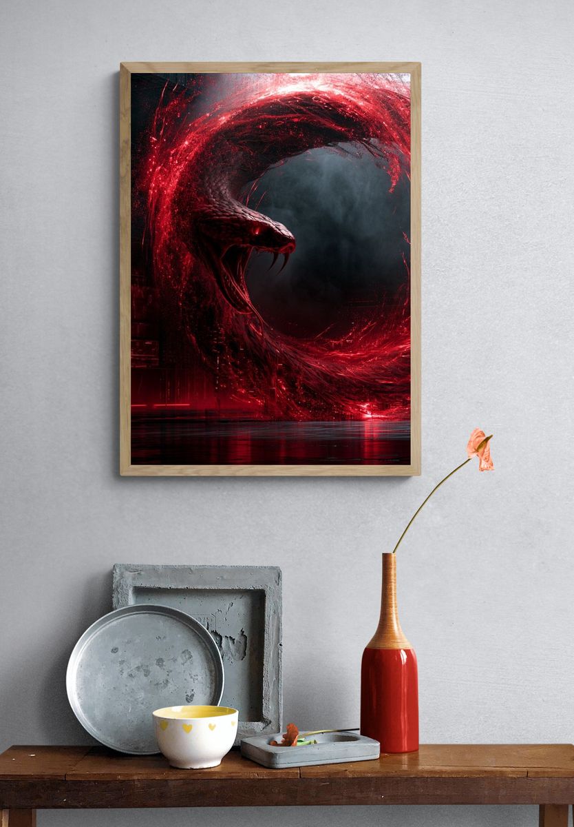 Pop Art Fish Poster. — room view 3