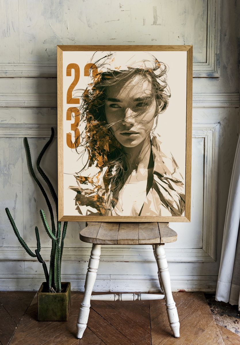Abstract Portrait 12 13 Print. room preview