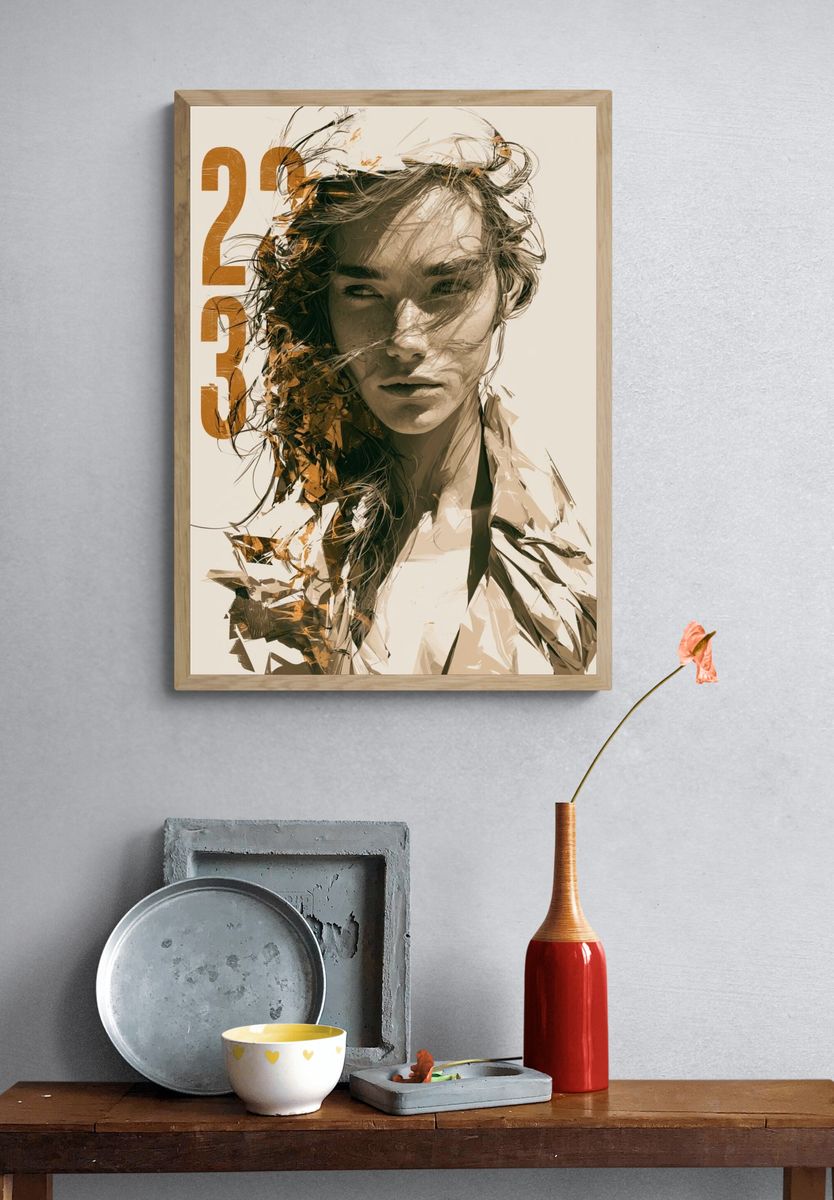 Abstract Portrait 12 13 Print. — room view 3