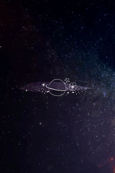 Minimal line art galaxy mobile. poster print