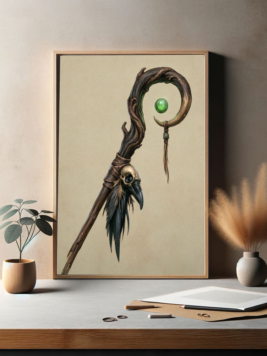 Mystic Staff Digital Art Print. — room view 2