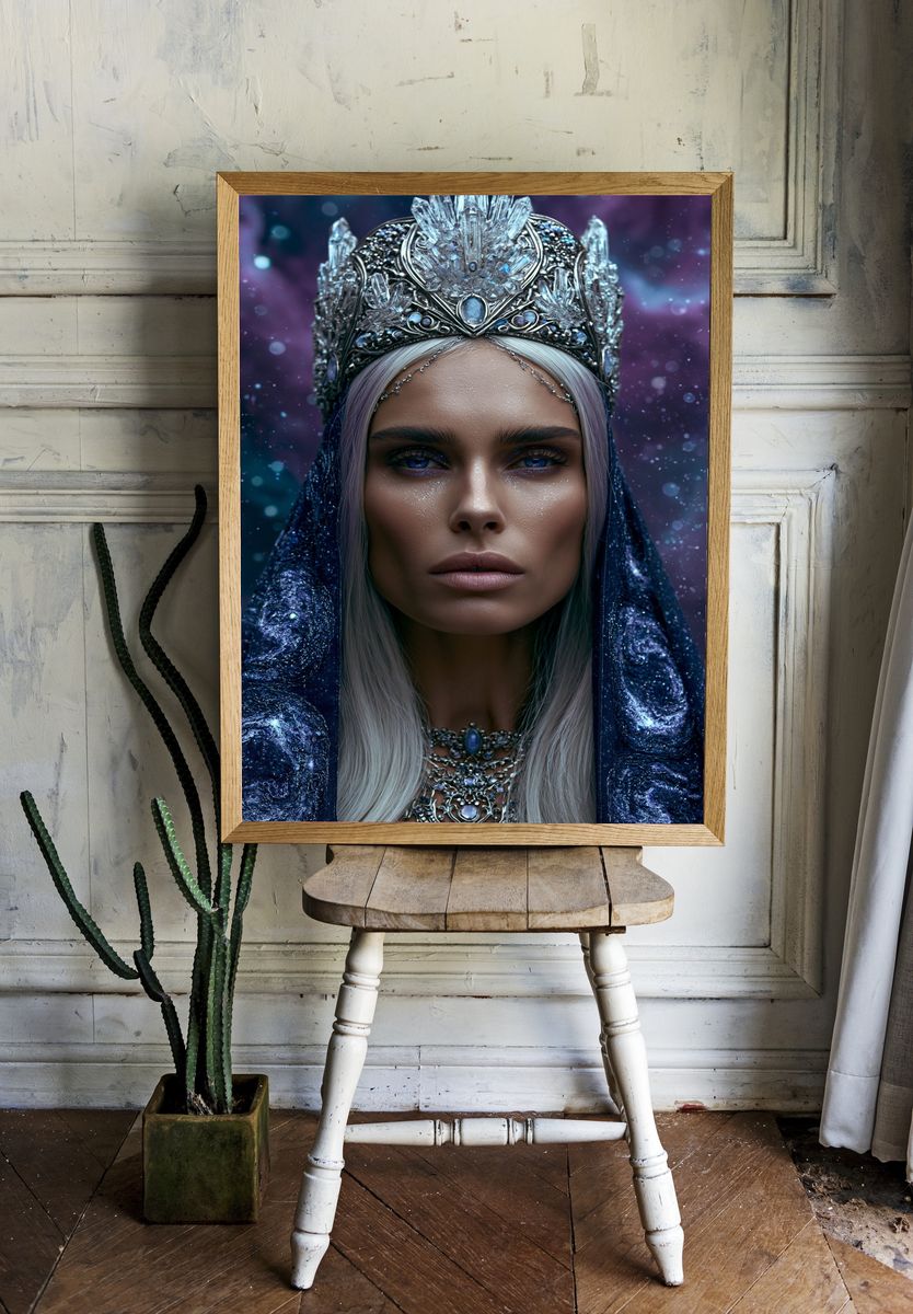Crystal Queen Portrait Print. room preview