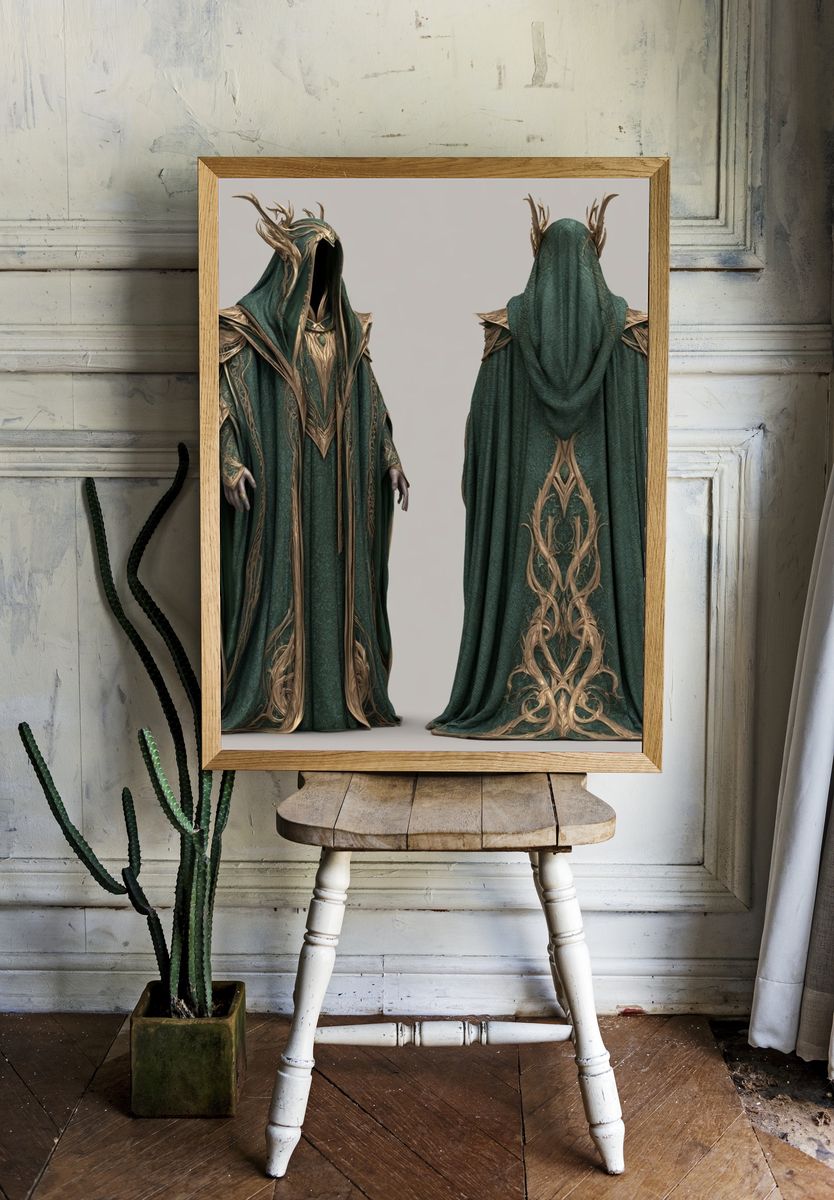 Forest Guardian Fantasy Illustration Poster. room preview