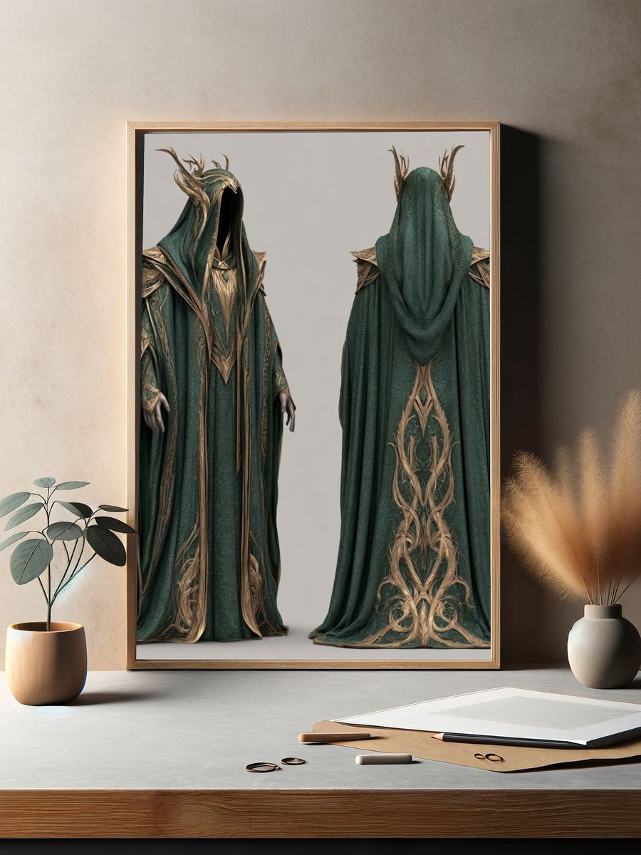 Forest Guardian Fantasy Illustration Poster. — room view 2