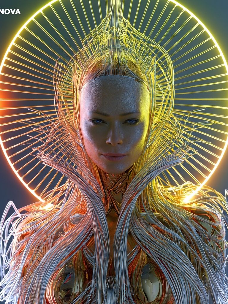 Supernova Futuristic Portrait Poster. poster detail