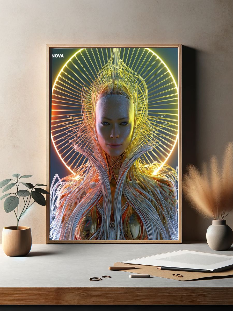 Supernova Futuristic Portrait Poster. — room view 2