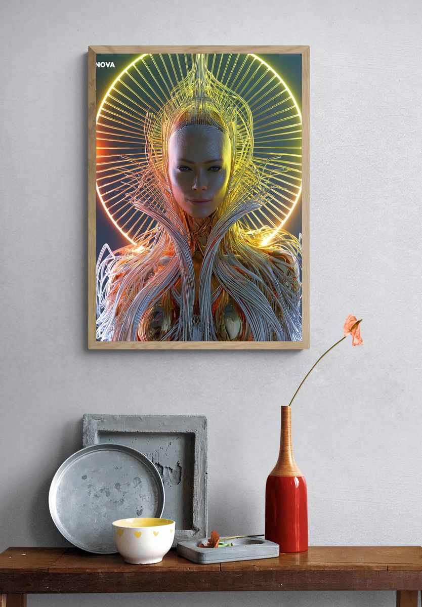 Supernova Futuristic Portrait Poster. — room view 3